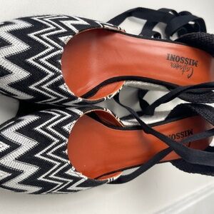 CASTANER Carina black chevron wedge espadrilles